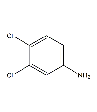 3,4-Dichloroaniline Structural Formula